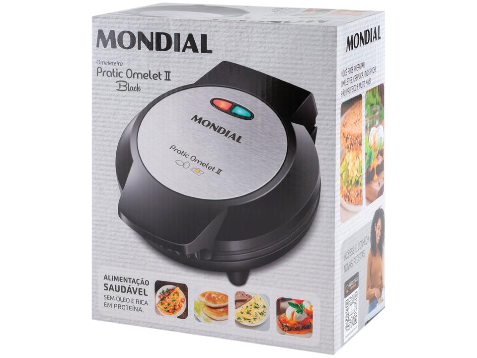 Omeleteira Elétrica Mondial Omelet Pratic OM-04-BI Preto e Prata - 15