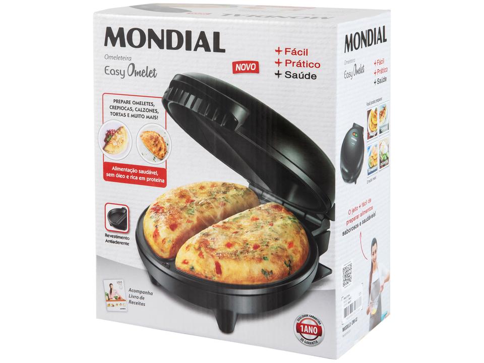 Omeleteira Elétrica Mondial Preta Easy Omelet - OM-02 - 110 V - 7