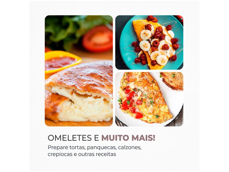 Omeleteira Elétrica Mondial Preta Easy Omelet - OM-02 - 110 V - 2