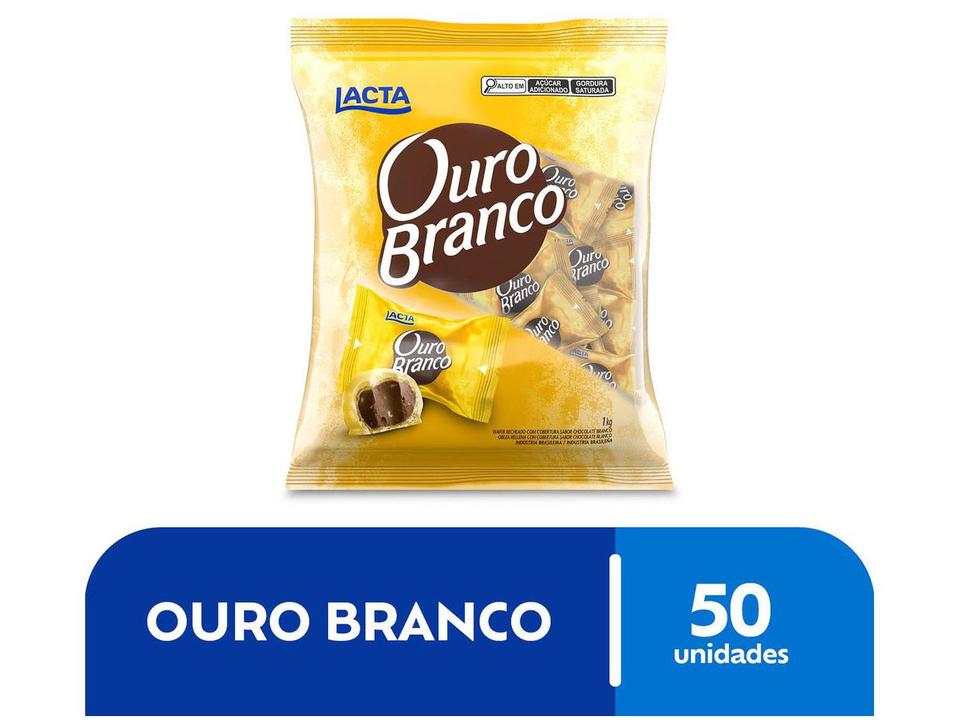 Pacote de Bombom Chocolate Ouro Branco 1kg - 1