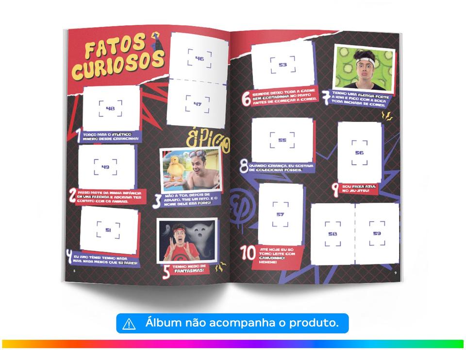 Pacote de Figurinhas Enaldinho A Lenda da Internet - 10 Pacotes com 5 Figurinhas Cada - 2