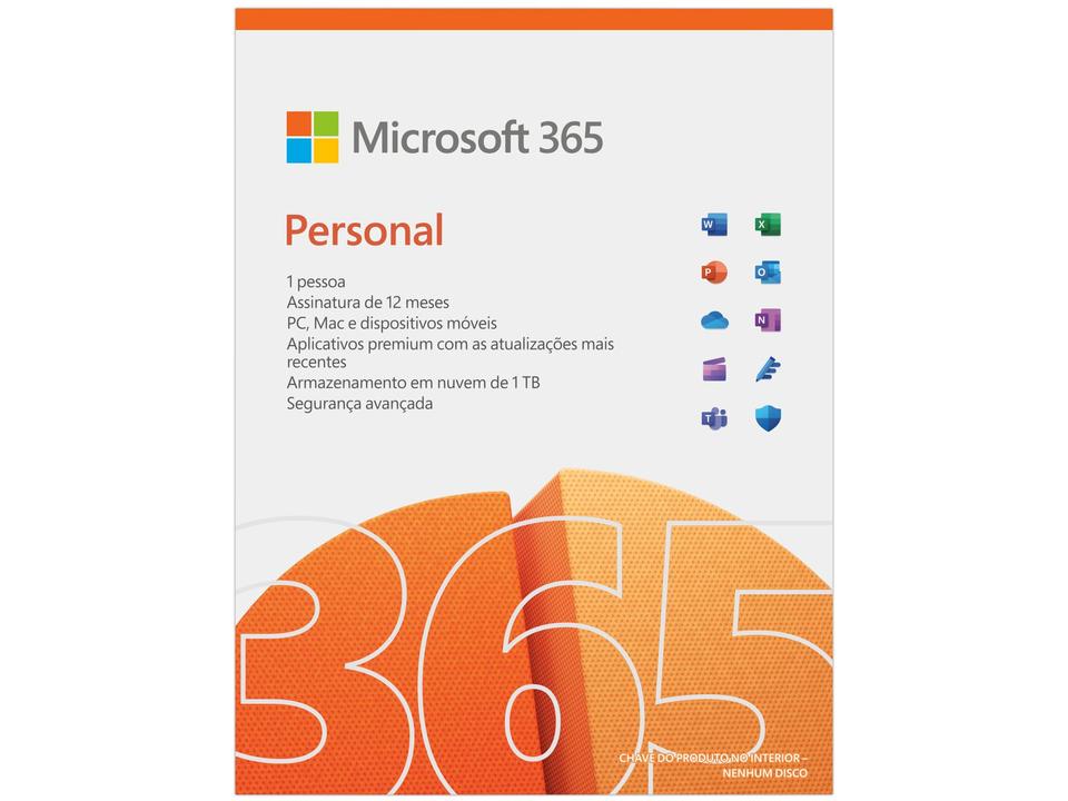 Pacote Office 365 Personal 1 Ano Digital - 1