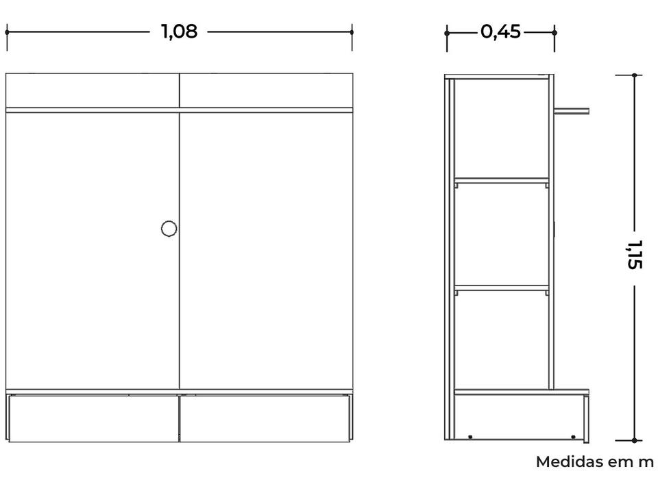 Painel para TV até 42" Móveis Albatroz Wave - 4