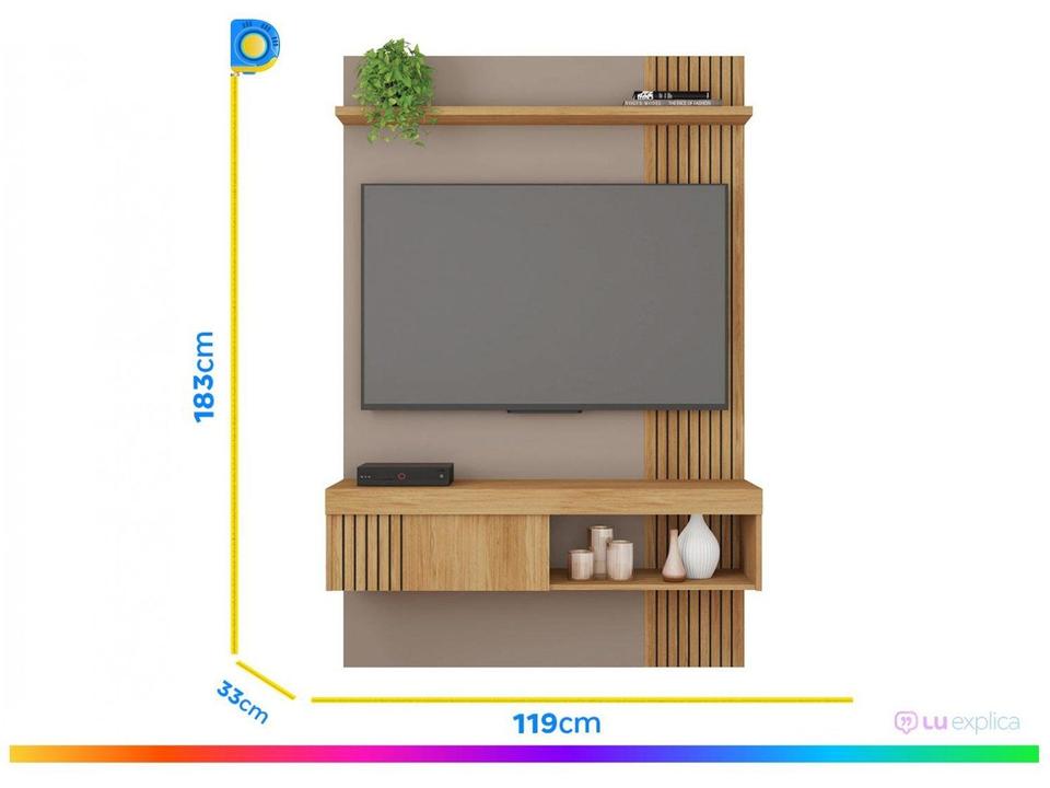 Painel para TV até 45" Caemmun Jade 1.2 1 Prateleira - 2