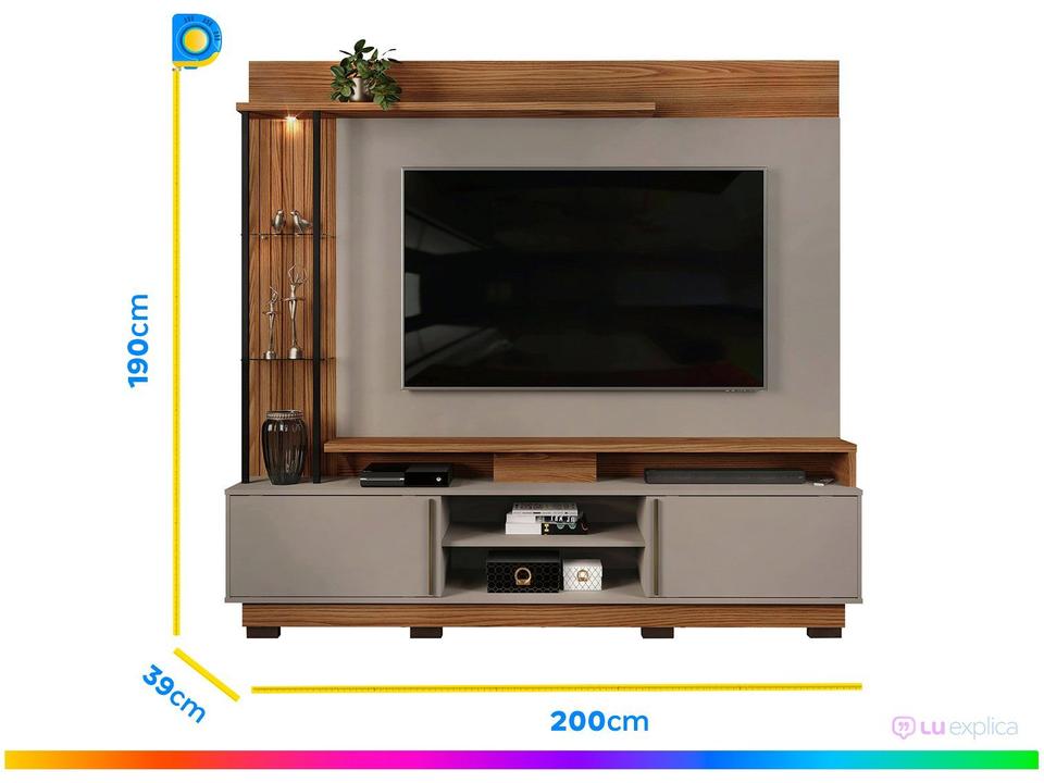 Painel para TV até 70” DJ Móveis Martino 4 Prateleira - 2