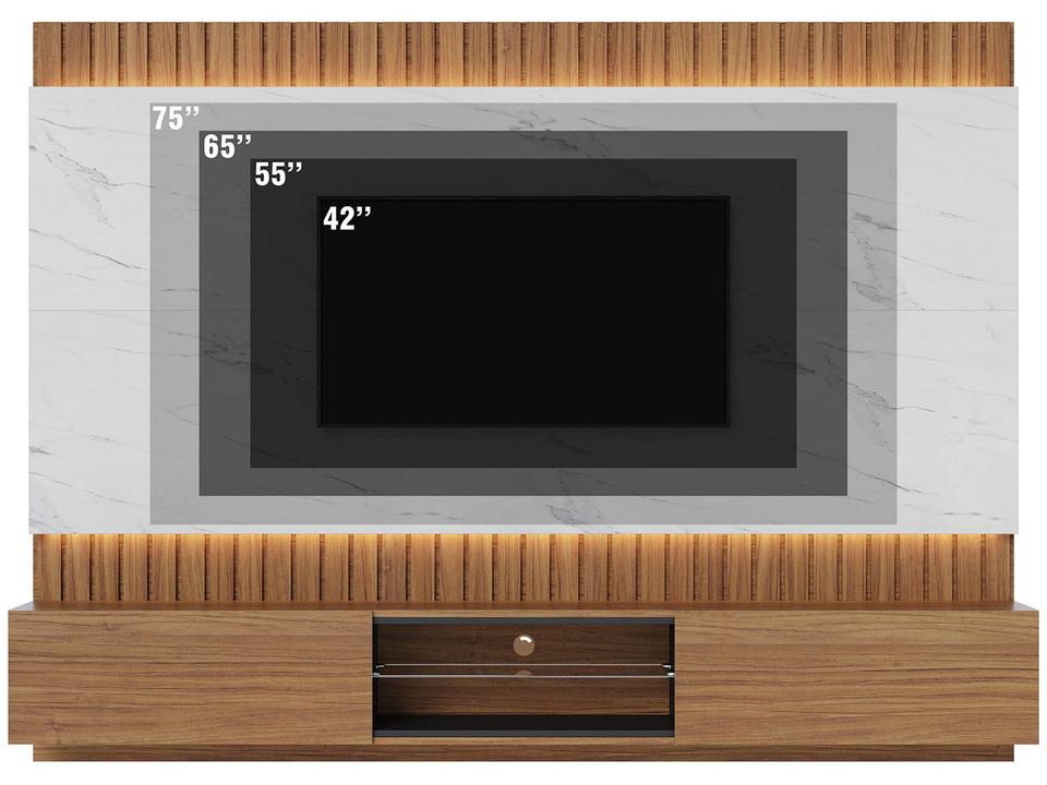 Painel para TV até 75” Colibri Águas Brasileiras - Búzios 1 Prateleira - 3