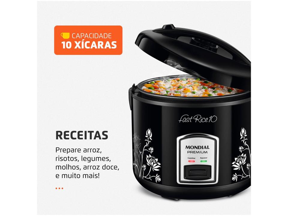 Panela de Arroz Elétrica 10 Xícaras Mondial Fast Rice 10 PE-44-10X - 1