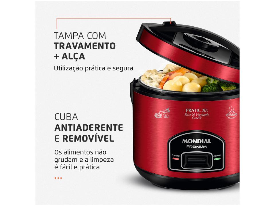 Panela de Arroz Elétrica 10 Xícaras Mondial Premium PE-46-10X - 3