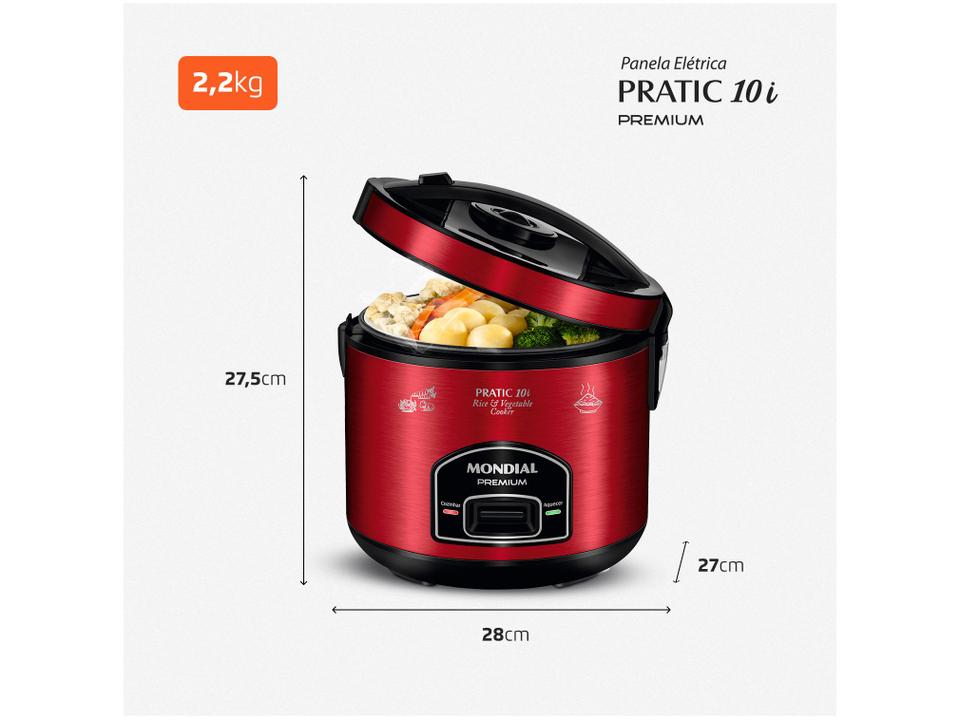 Panela de Arroz Elétrica 10 Xícaras Mondial Premium PE-46-10X - 6