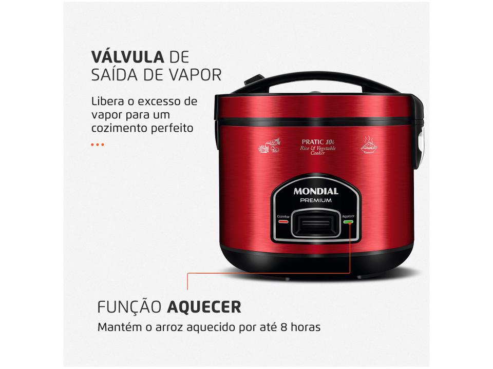 Panela de Arroz Elétrica 10 Xícaras Mondial Premium PE-46-10X - 2