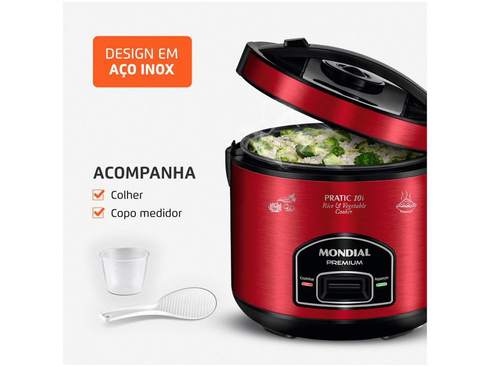 Panela de Arroz Elétrica 10 Xícaras Mondial Premium PE-46-10X - 5