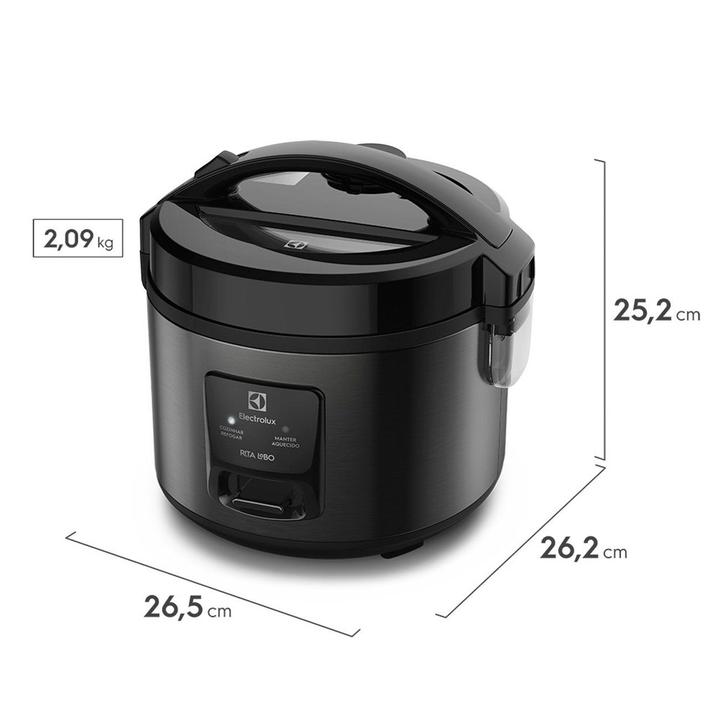 Panela de Arroz Elétrica 6 Xícaras Electrolux Efficient 2L ERC10 4330AOBR501 Rita Lobo - 1