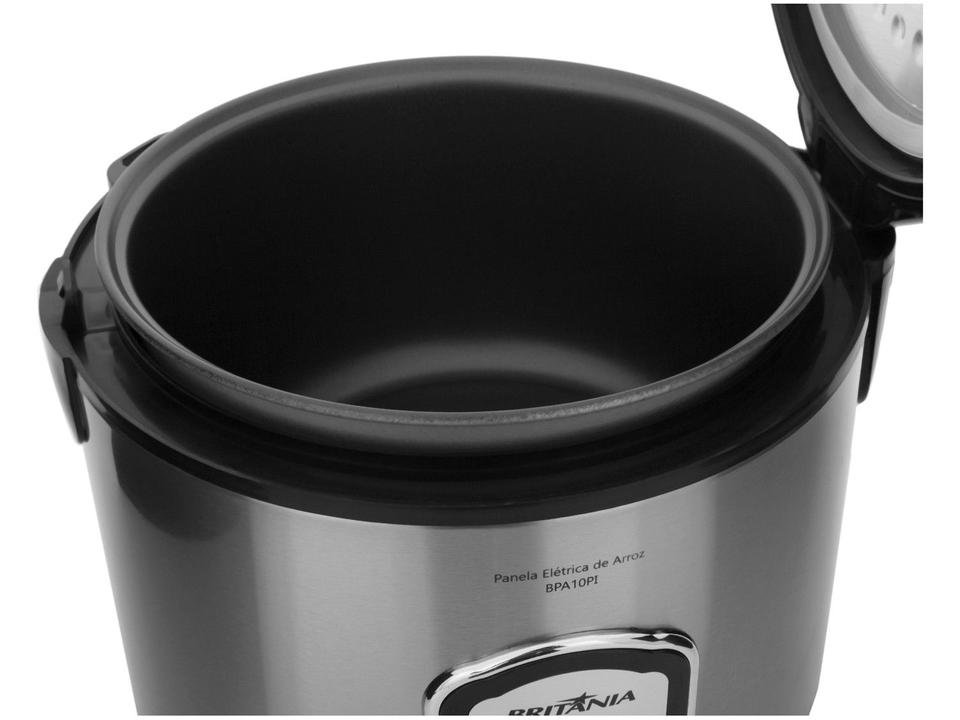 Panela de Arroz Elétrica Britânia BPA10PI - 700W 10 Xícaras Cinza e Preta - 110 V - 8