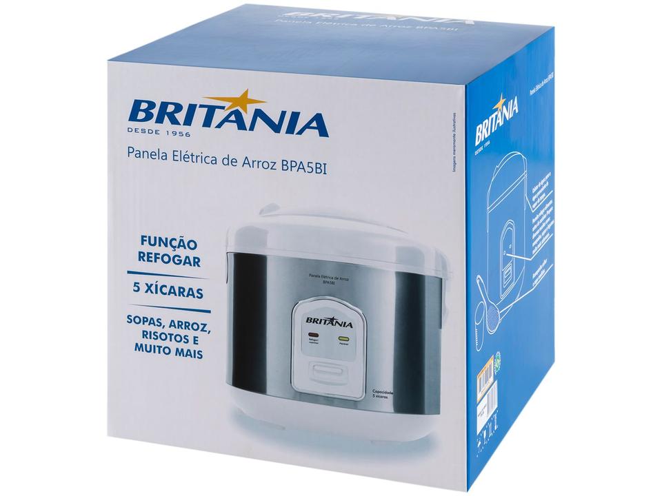 Panela de Arroz Elétrica Britânia BPA5BI 400W 5 Xícaras - 13