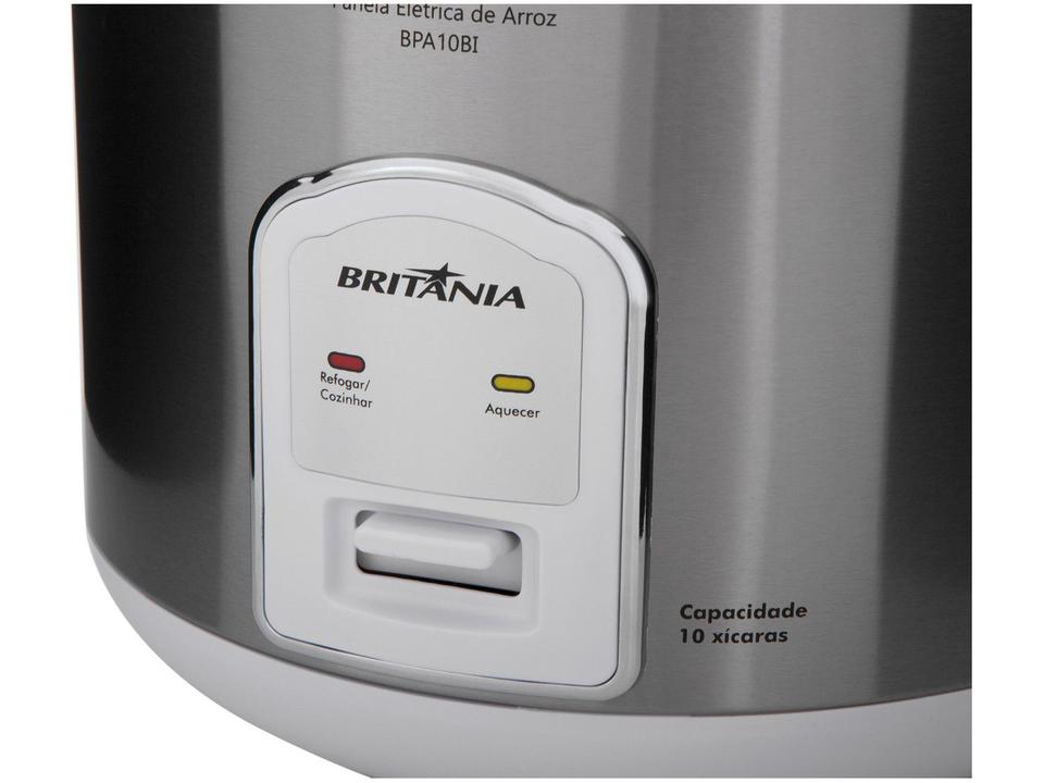 Panela de Arroz Elétrica Britânia Tamanho Família - BPA10BI 700W 10 Xícaras Branca - 110 V - 3