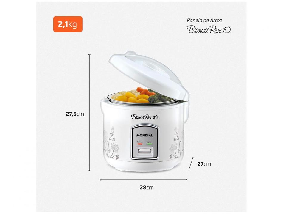 Panela de Arroz Elétrica Mondial Bianca Rice PE-10 - 7