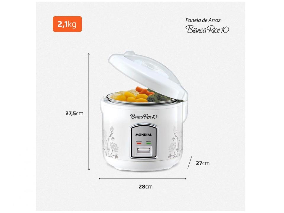 Panela de Arroz Elétrica Mondial Bianca Rice PE-10 - 7