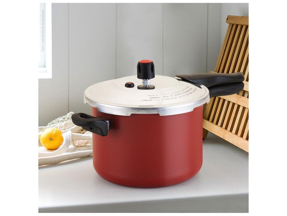 Panela De Pressão Alegrete Antiaderente 4,5L Fechamento Externo Vermelha - 2