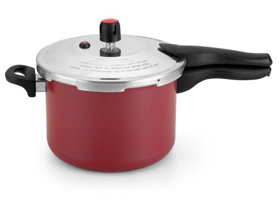 Panela De Pressão Alegrete Antiaderente 4,5L Fechamento Externo Vermelha - 6