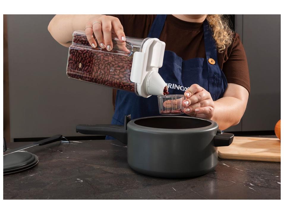 Panela de Pressão Brinox 3L Cinza Ceramic Life Vapt - 2