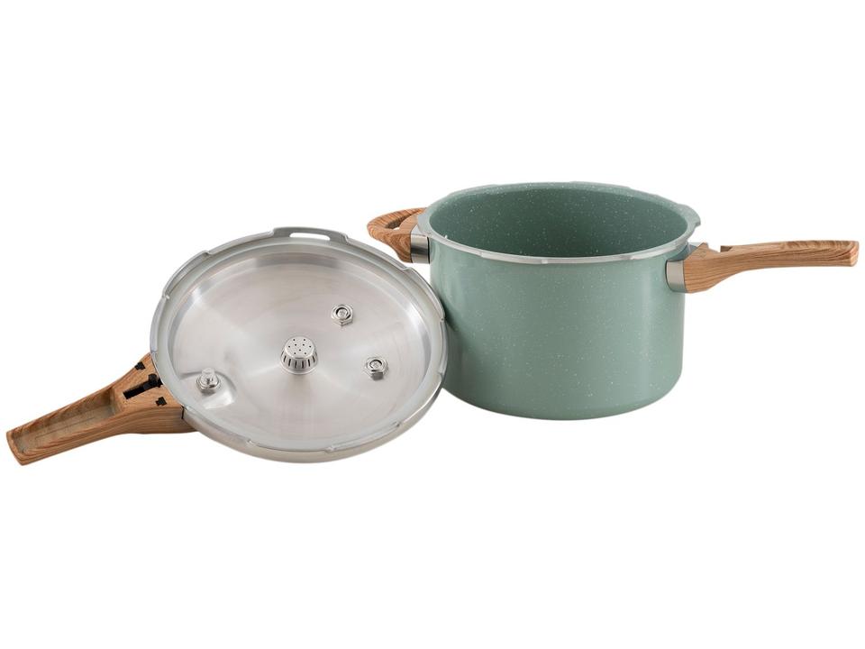 Panela de Pressão Brinox 4,2L Fechamento Externo Verde Ceramic Life Pressure - 4