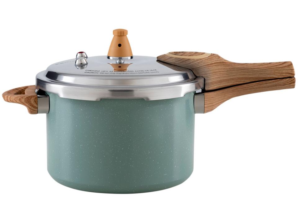 Panela de Pressão Brinox 4,2L Fechamento Externo Verde Ceramic Life Pressure - 2
