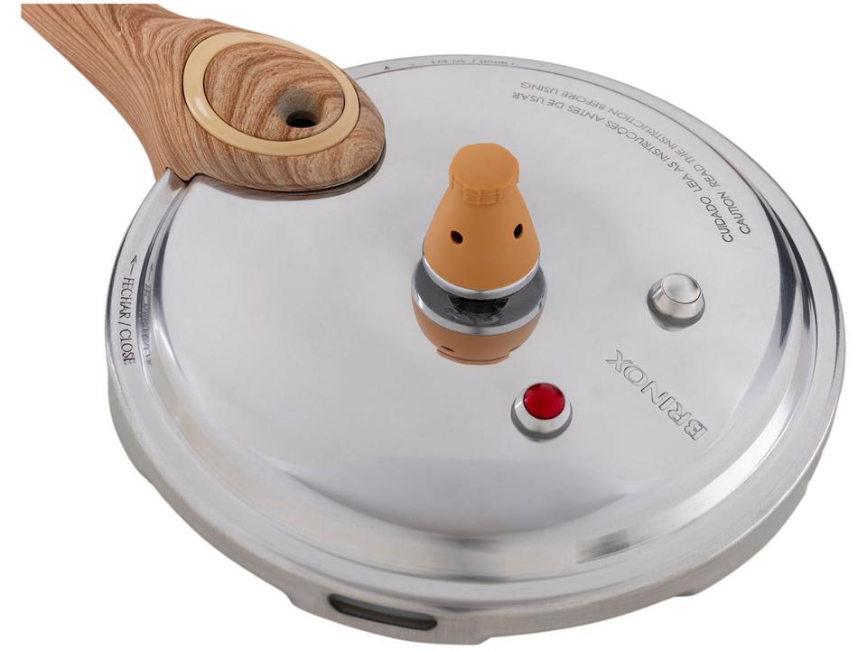 Panela de Pressão Brinox 4,2L Fechamento Externo Verde Ceramic Life Pressure - 7