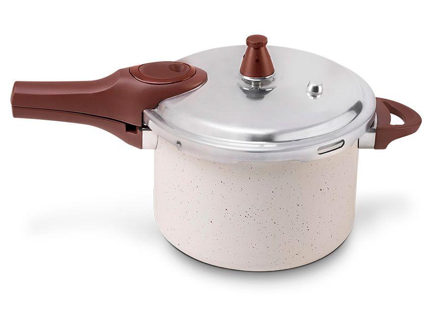 Panela de Pressão Brinox 4,2L Vanilla Ceramic Life Pressure - 4