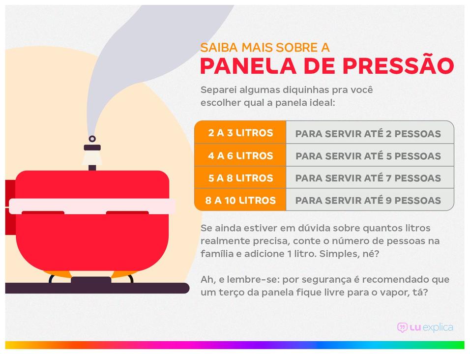 Panela de Pressão Brinox 4,2L Vanilla Ceramic Life Pressure - 1