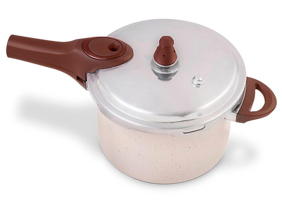 Panela de Pressão Brinox 4,2L Vanilla Ceramic Life Pressure - 5