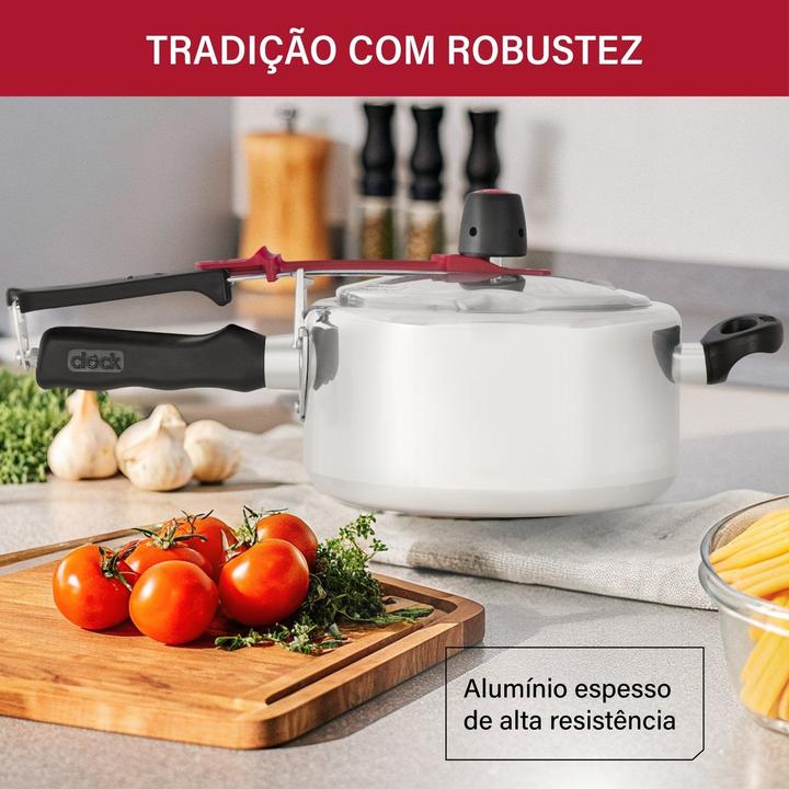 Panela de Pressão Clock 3L Prata Original+ - 3