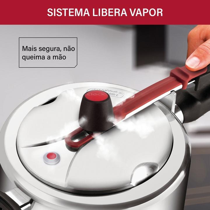 Panela de Pressão Clock 3L Prata Original+ - 5