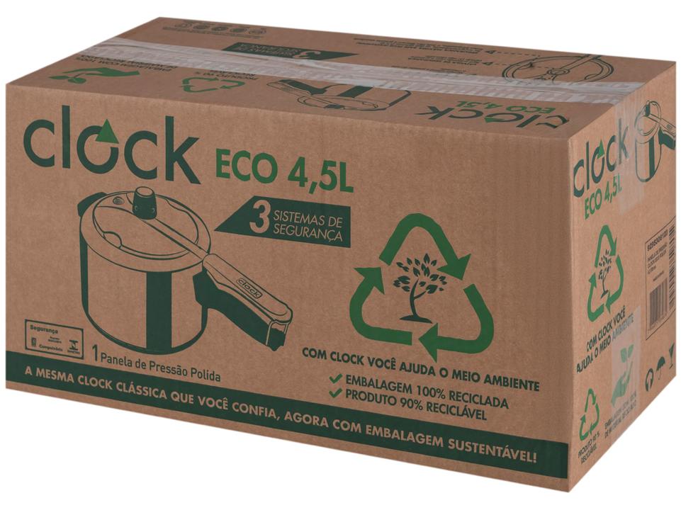 Panela de Pressão Clock 4,5L Prata Eco - 12
