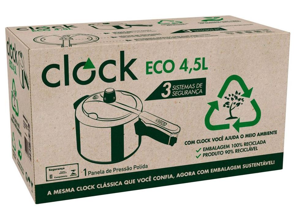 Panela de Pressão Clock 4,5L Prata Eco - 12