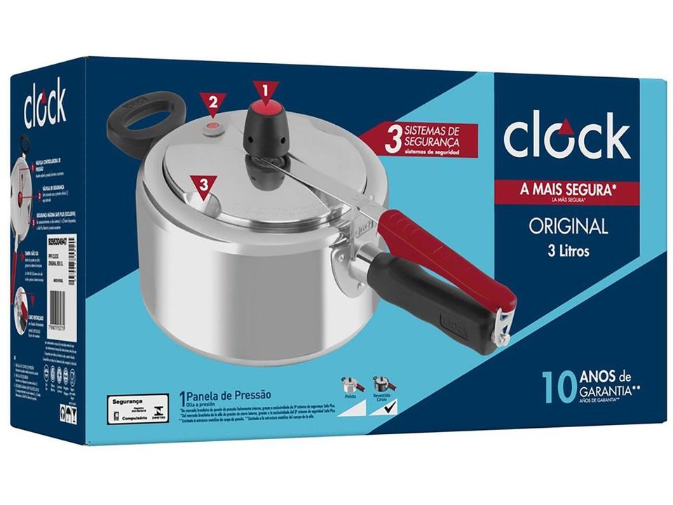 Panela de Pressão Clock Original Polida 3L - 11