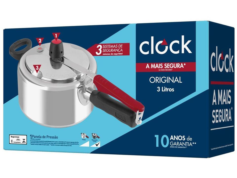 Panela de Pressão Clock Original Polida 3L - 12