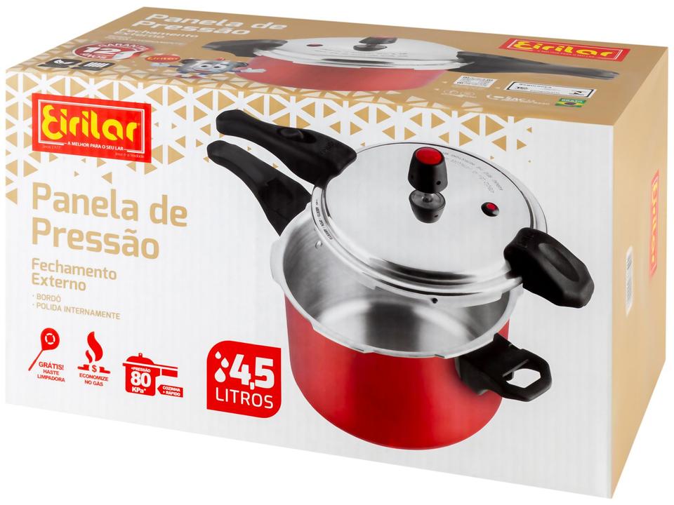 Panela de Pressão Eirilar 4,5L Bordô - 10
