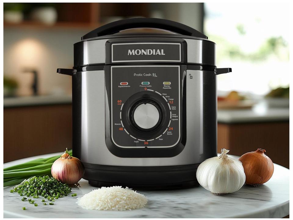 Panela de Pressão Elétrica 5L Mondial Pratic Cook PE-48-5L-I - 1