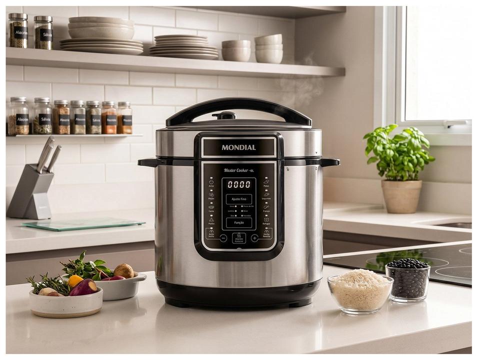 Panela de Pressão Elétrica 6L Mondial Digital Master Cooker PE-60-6L-I - 2