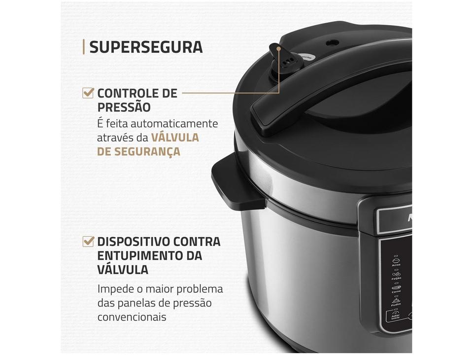 Panela de Pressão Elétrica 6L Mondial Digital Master Cooker PE-60-6L-I - 6
