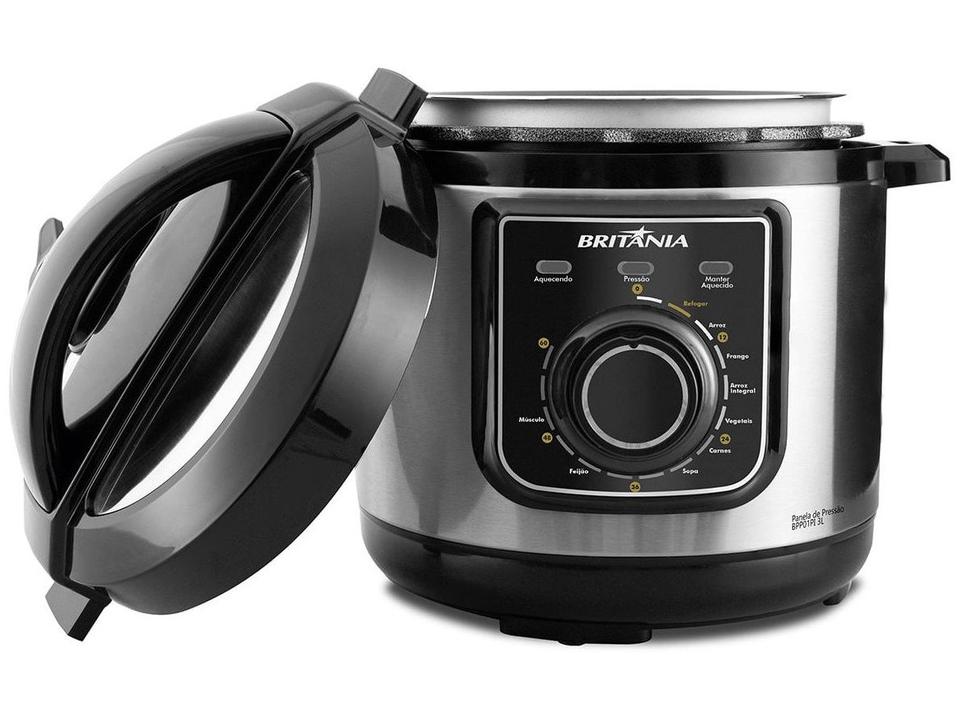 Panela de Pressão Elétrica Britânia Multifuncional BPP01PI 700W 3L - 3