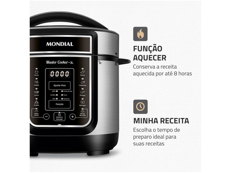Panela de Pressão Elétrica Digital Mondial 3L - 6