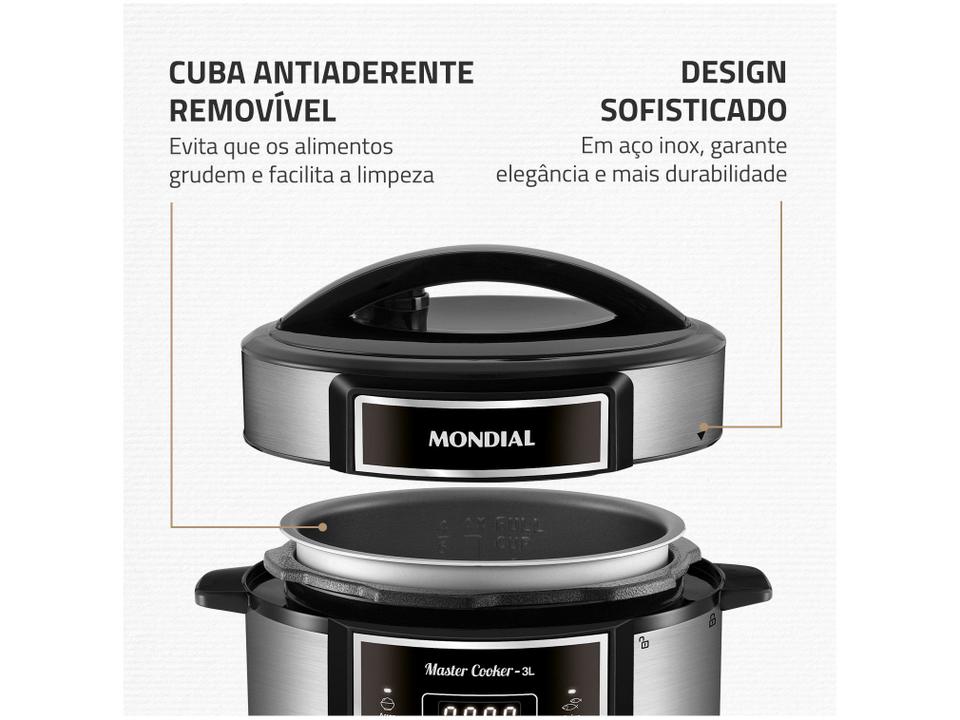 Panela de Pressão Elétrica Digital Mondial 3L - 7
