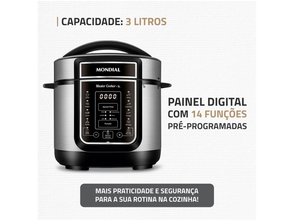 Panela de Pressão Elétrica Digital Mondial 3L - 2