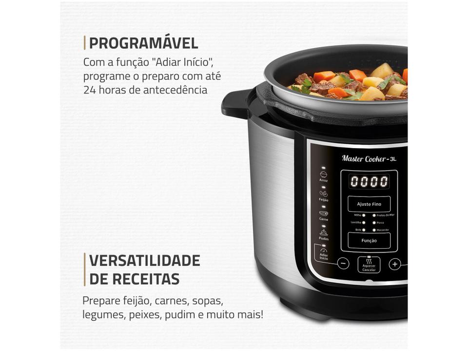 Panela de Pressão Elétrica Digital Mondial 3L - 3