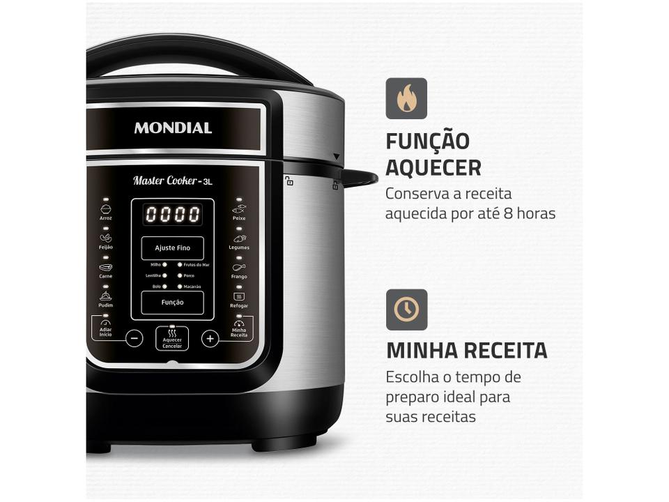 Panela de Pressão Elétrica Digital Mondial 3L - 6