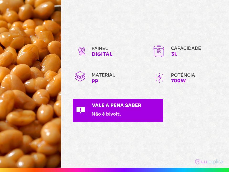 Panela de Pressão Elétrica Digital Mondial 3L - 1