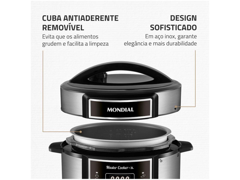Panela de Pressão Elétrica Digital Mondial 3L - 7