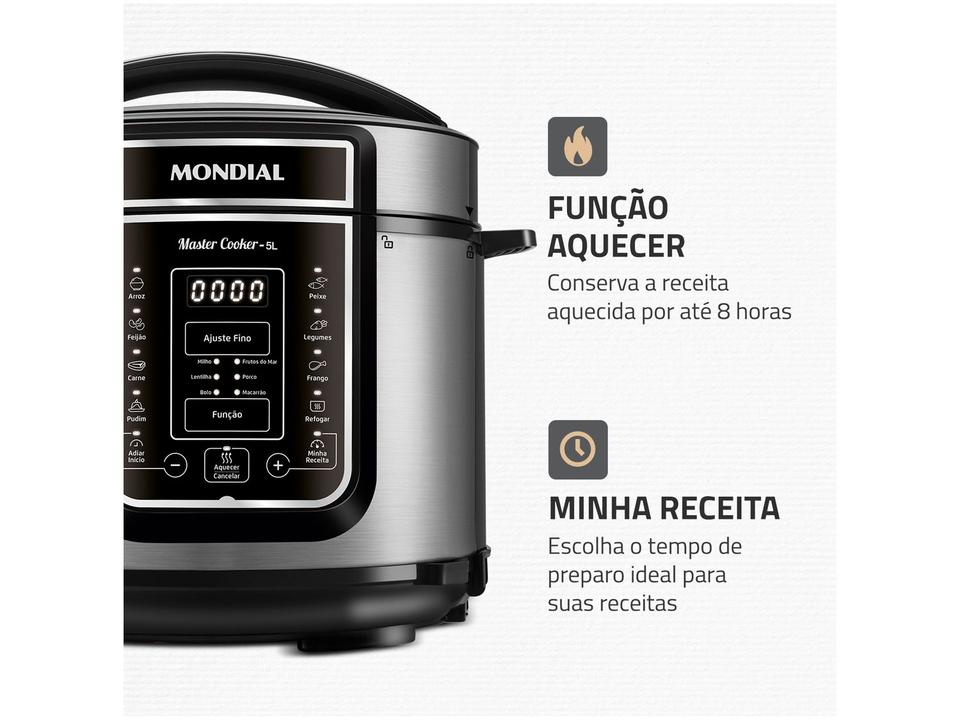 Panela de Pressão Elétrica Digital Mondial 5L - 6