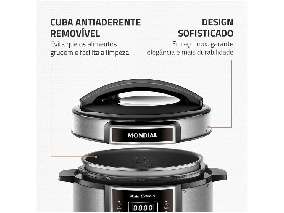 Panela de Pressão Elétrica Digital Mondial 5L - 7
